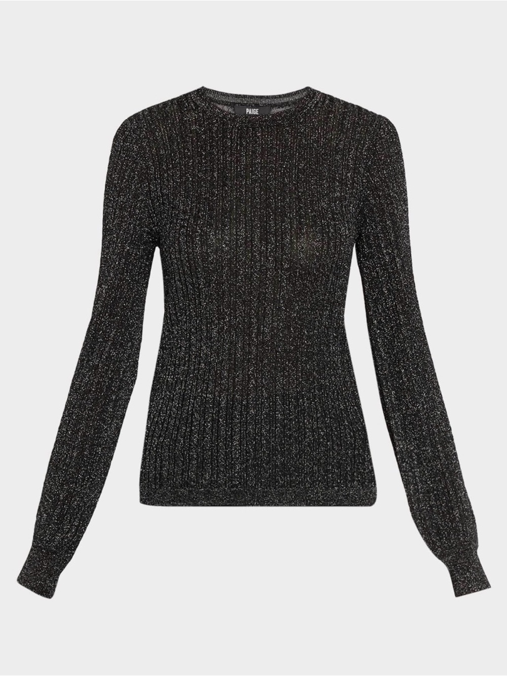 PAIGE Black Textured Knit Long Sleeve Top – Women’s Size S – NWOT